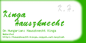 kinga hauszknecht business card